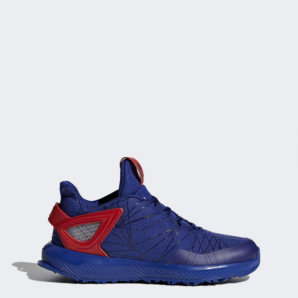 Adidas Spider-man Rapidarun Uncaged - παπουτσια για τρεξιμο για αγορια - Μωβ/Βαθυ Κοκκινα,Μέγεθος: E